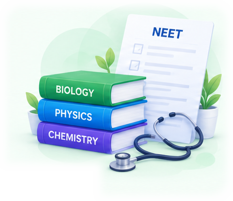 NEET test series preparation illustration