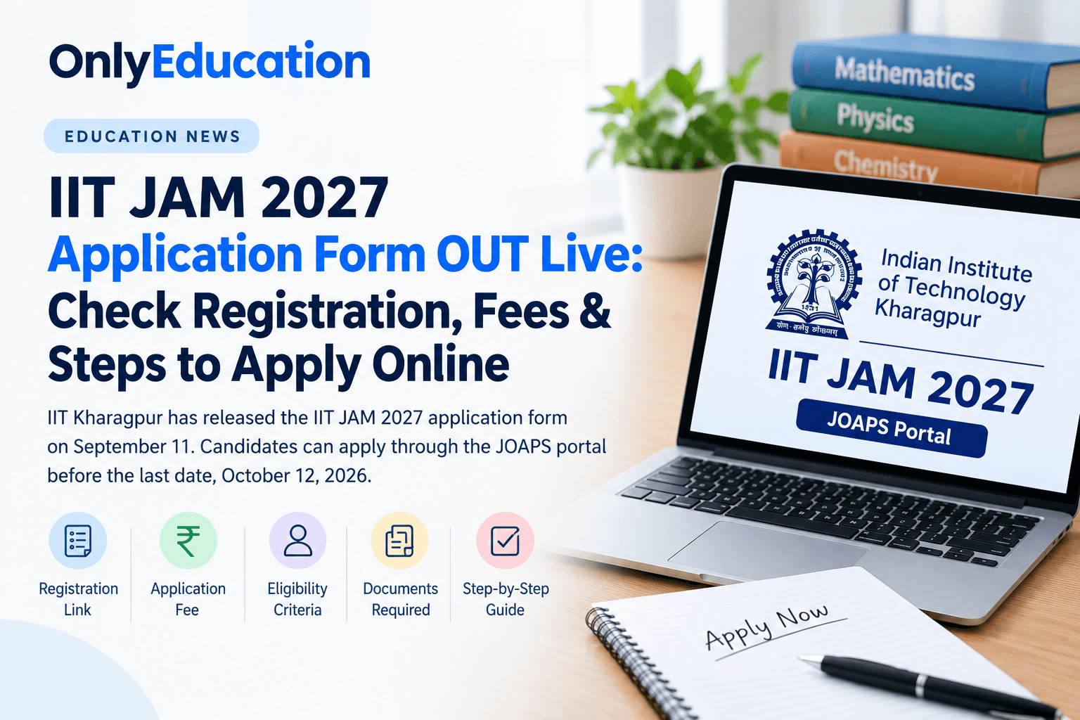 IIT JAM 2027 Application Guide