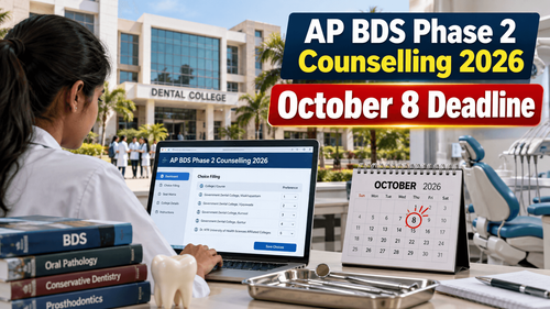 AP BDS Phase 2 Counselling 2026: Web Options Close October 8 at 10 AM