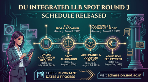DU Five-Year Integrated LLB Spot Round 3 Schedule Released; Apply Through Admission Portal